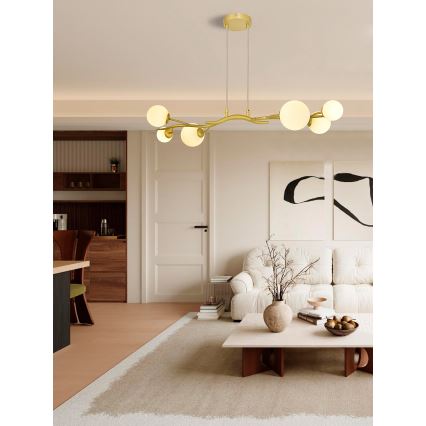Brilagi - LED Lestenec na vrvici MISTEL 6xG9/3W/230V zlata/bela