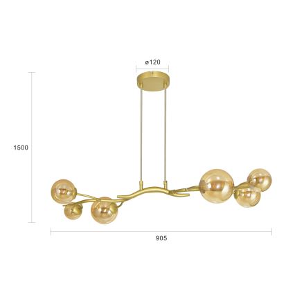 Brilagi - LED Lestenec na vrvici MISTEL 6xG9/3W/230V zlata