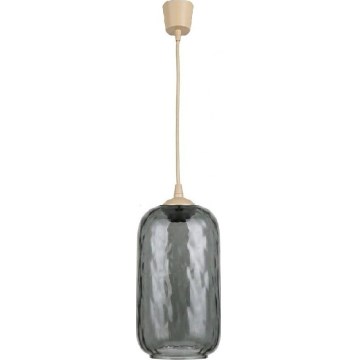 Brilagi - LED lestenec na vrvici RETRO GLASS 1xE27/60W/230V Ø 14 cm bež/dimno siva