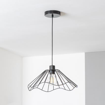 Brilagi - LED lestenec na žici CERIA WIRE 1xE27/40W/230V premer 40 cm črna