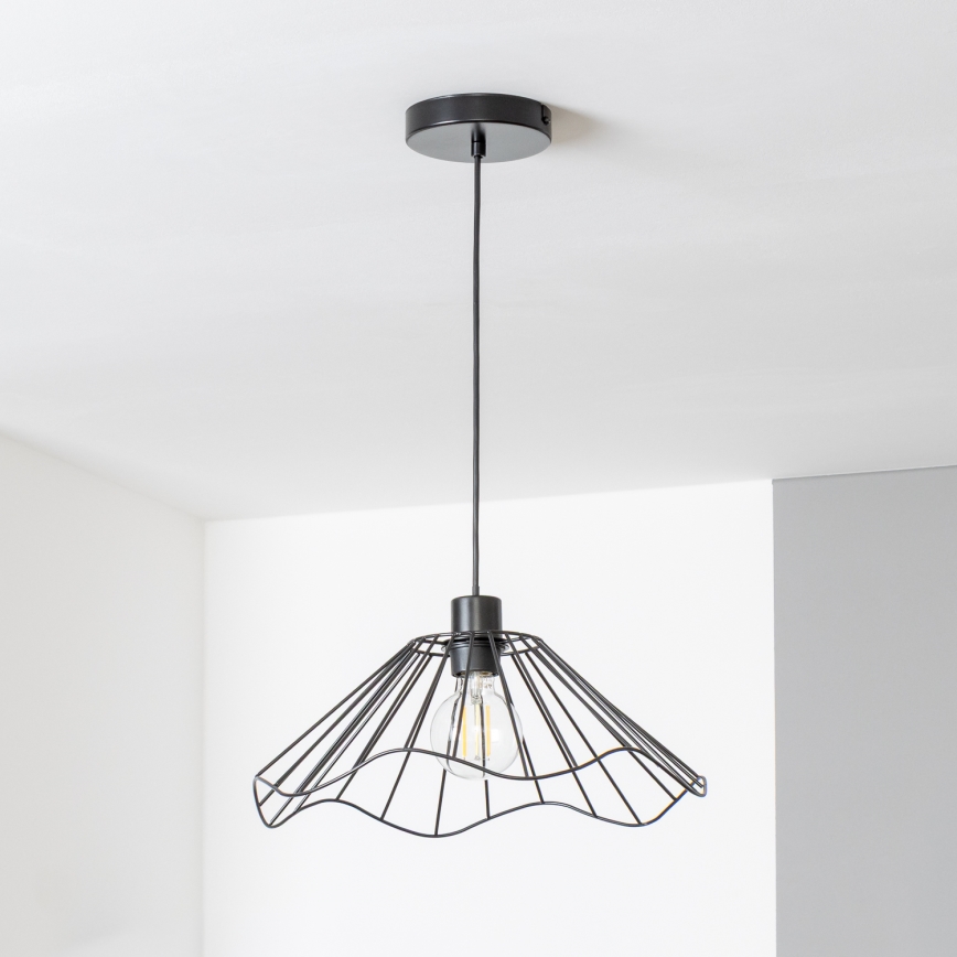 Brilagi - LED lestenec na žici CERIA WIRE 1xE27/40W/230V premer 40 cm črna