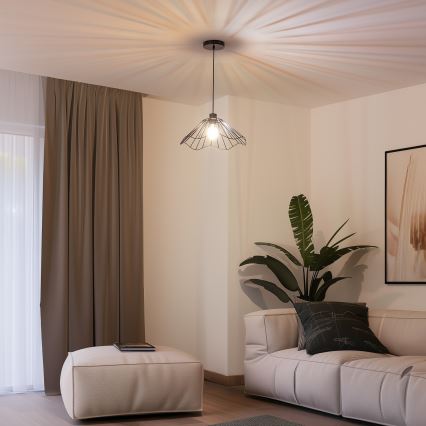 Brilagi - LED lestenec na žici CERIA WIRE 1xE27/40W/230V premer 40 cm črna