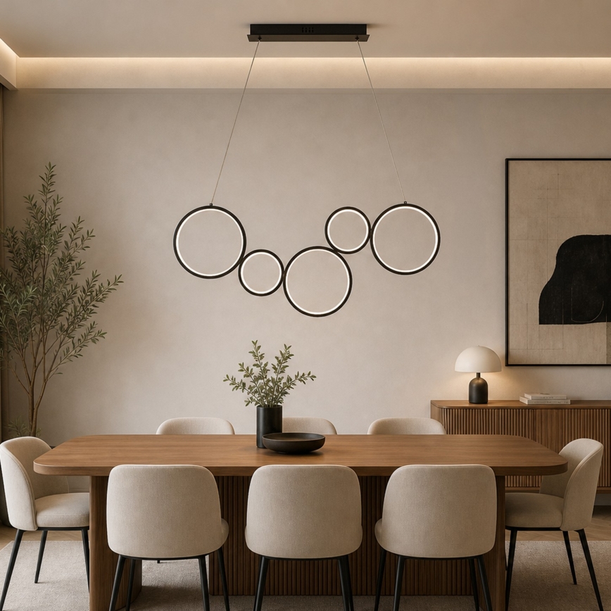 Brilagi - LED lestenec na žici ECHO LED/60W/230V 4000K 100 cm črna