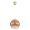 Brilagi - LED lestenec na žici RETRO GLASS 1xE27/60W/230V premer 18 cm bežna/dimno rjava
