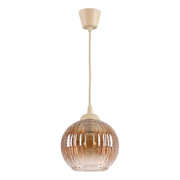 Brilagi - LED lestenec na žici RETRO GLASS 1xE27/60W/230V premer 18 cm bežna/dimno rjava