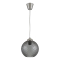 Brilagi - LED lestenec na žici RETRO GLASS 1xE27/60W/230V Ø 18 cm srebrna/zadimljena siva