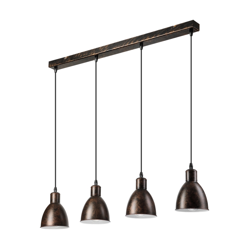 Brilagi - LED lestenec na žici RIDDY 4xE27/60W/230V meden/patina