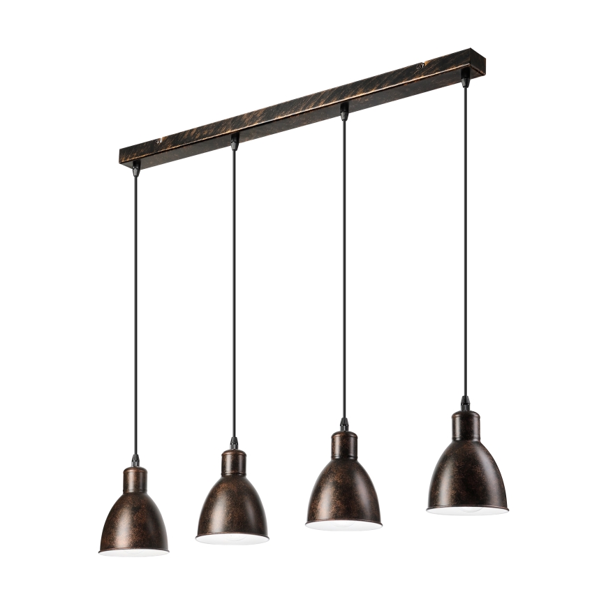 Brilagi - LED lestenec na žici RIDDY 4xE27/60W/230V meden/patina
