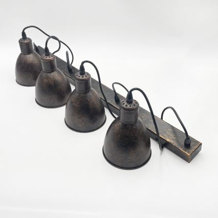 Brilagi - LED lestenec na žici RIDDY 4xE27/60W/230V meden/patina