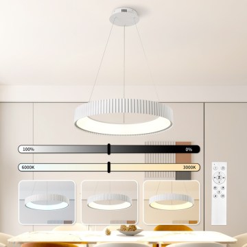 Brilagi - LED lestenec z možnostjo zatemnitve na kablu FALCON MODERN LED/54W/230V, premer 60 cm, bela + daljinski upravljalnik