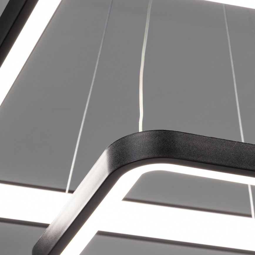 Brilagi - Zatemljiv LED lestenec na žici FALCON SLIM LED/78W/230V 3000-6500K 50x50 cm črna + daljinski upravljalnik