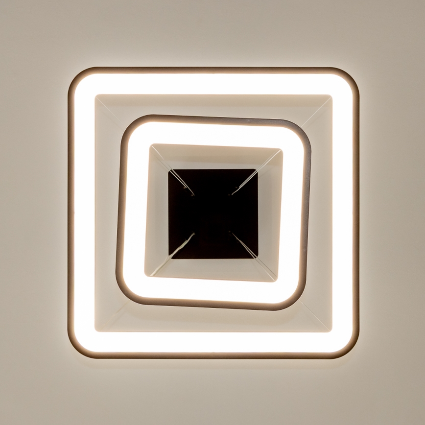 Brilagi - Zatemljiv LED lestenec na žici FALCON SLIM LED/78W/230V 3000-6500K 50x50 cm črna + daljinski upravljalnik