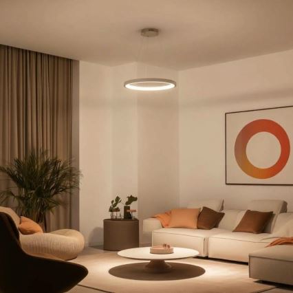 BRILAGI - LED zatemljiv lestenec na kablu FALCON SLIM LED/42W/230V 3000-6500K premer 50 cm bež + daljinski upravljalnik