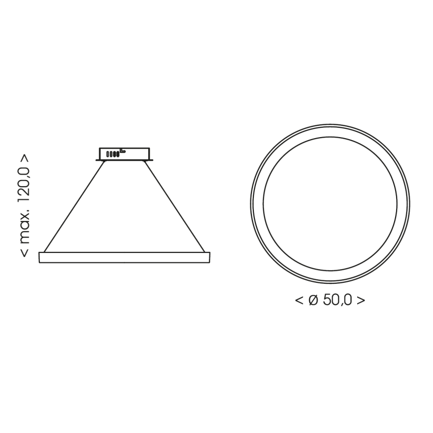 BRILAGI - LED zatemljiv lestenec na kablu FALCON SLIM LED/42W/230V 3000-6500K premer 50 cm bež + daljinski upravljalnik