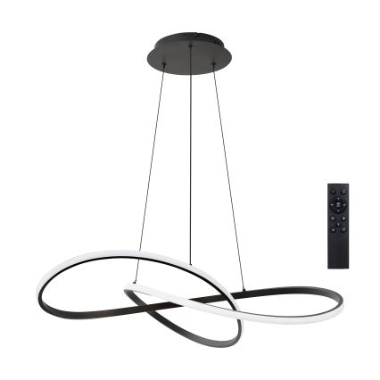 Brilagi - Zatemljiv LED lestenec na kablu INFINITY LED/80W/230V 3000-6000K 80x80 cm črna + daljinski upravljalnik