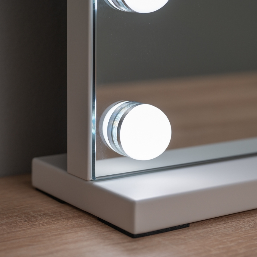 BRILAGI - LED zatemnljivo ličilno ogledalo HOLLYWOOD LED/15W/230V CCT + 2x USB 55x77 cm bela