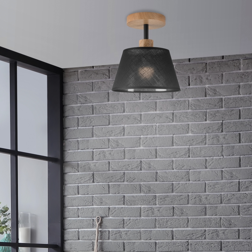 Brilagi - LED  Nadgradni lestenec ANTHONY 1xE14/60W/230V hrast/črna