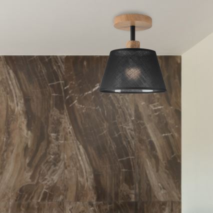 Brilagi - LED  Nadgradni lestenec ANTHONY 1xE14/60W/230V hrast/črna