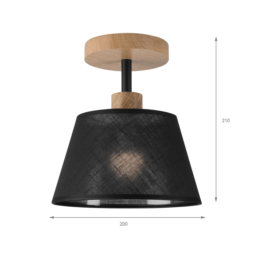Brilagi - LED  Nadgradni lestenec ANTHONY 1xE14/60W/230V hrast/črna