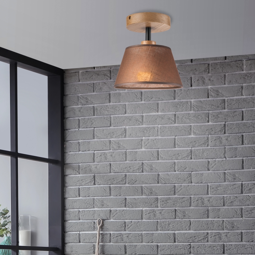 Brilagi - LED  Nadgradni lestenec ANTHONY 1xE14/60W/230V hrast/rjava