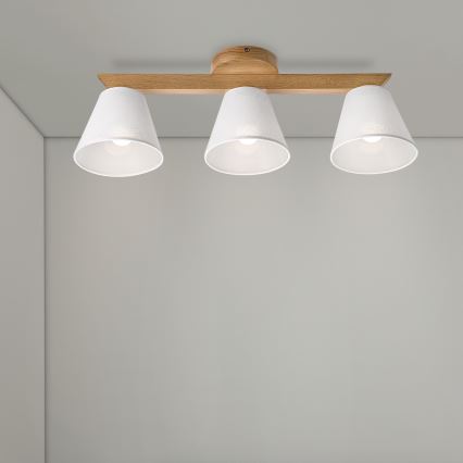 Brilagi - LED  Nadgradni lestenec ANTHONY 3xE14/40W/230V hrast/bela