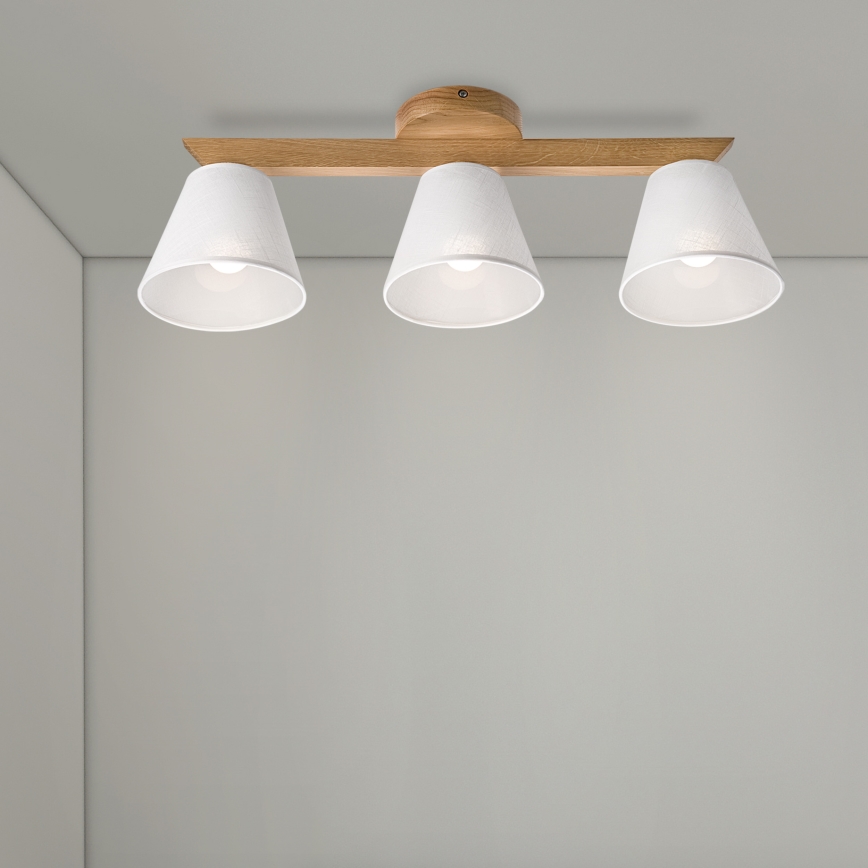 Brilagi - LED  Nadgradni lestenec ANTHONY 3xE14/40W/230V hrast/bela