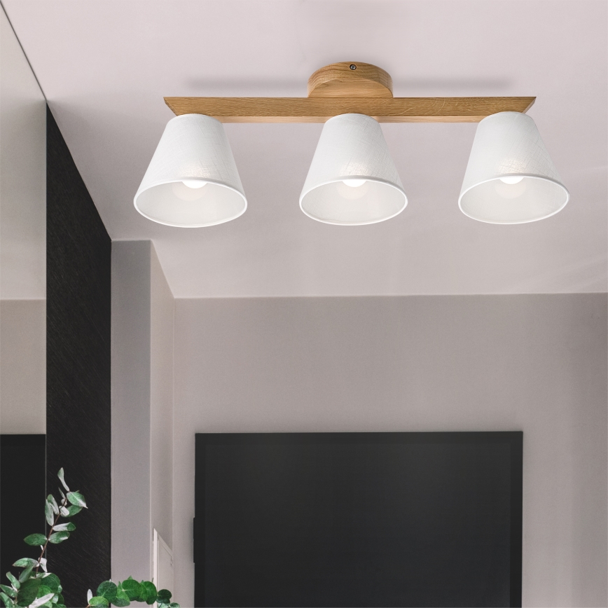 Brilagi - LED  Nadgradni lestenec ANTHONY 3xE14/40W/230V hrast/bela