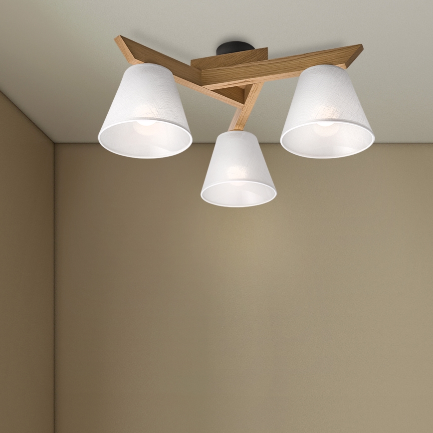 Brilagi - LED  Nadgradni lestenec ANTHONY 3xE14/40W/230V hrast/bela