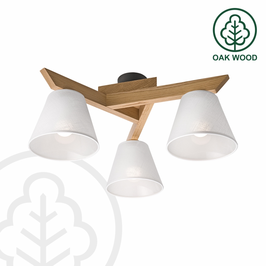 Brilagi - LED  Nadgradni lestenec ANTHONY 3xE14/40W/230V hrast/bela