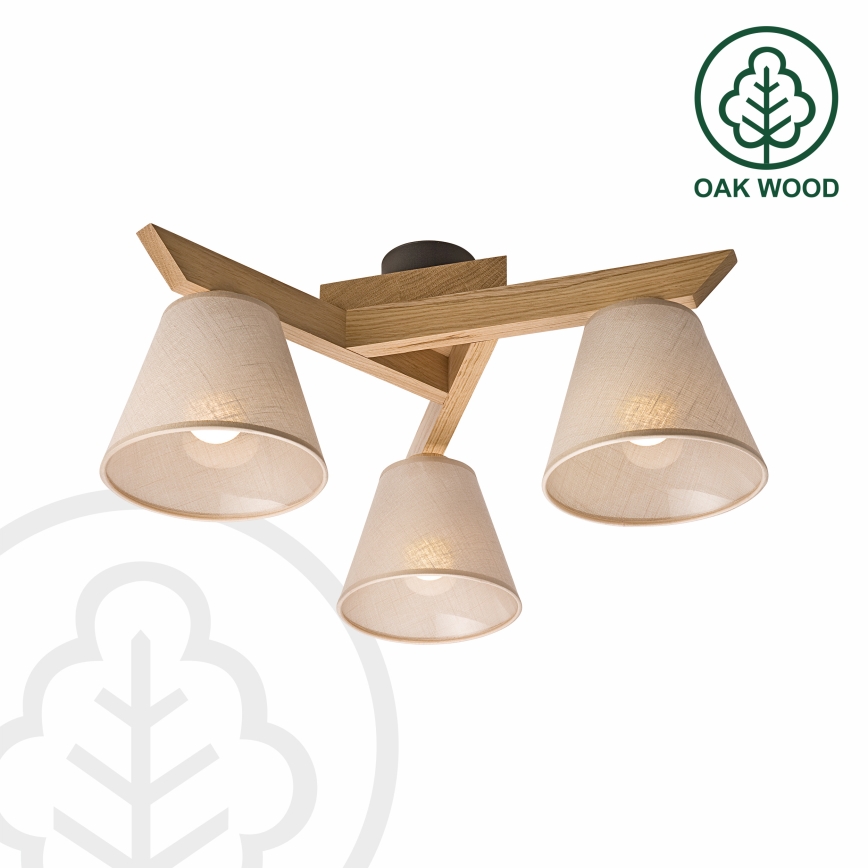 Brilagi - LED  Nadgradni lestenec ANTHONY 3xE14/40W/230V hrast/bež