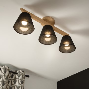 Brilagi - LED  Nadgradni lestenec ANTHONY 3xE14/40W/230V hrast/črna