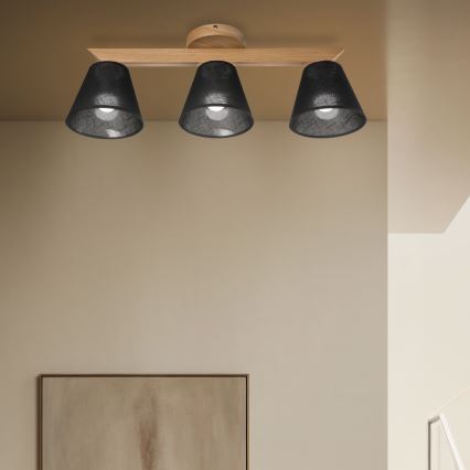 Brilagi - LED  Nadgradni lestenec ANTHONY 3xE14/40W/230V hrast/črna
