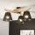 Brilagi - LED  Nadgradni lestenec ANTHONY 3xE14/40W/230V hrast/črna