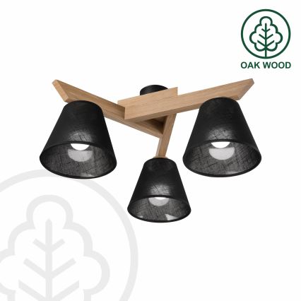 Brilagi - LED  Nadgradni lestenec ANTHONY 3xE14/40W/230V hrast/črna