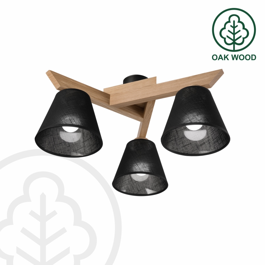 Brilagi - LED  Nadgradni lestenec ANTHONY 3xE14/40W/230V hrast/črna
