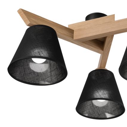 Brilagi - LED  Nadgradni lestenec ANTHONY 3xE14/40W/230V hrast/črna