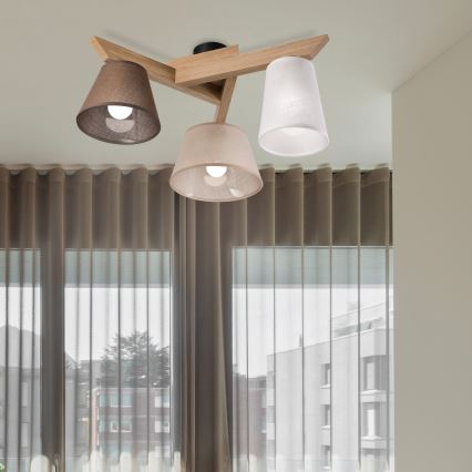 Brilagi - LED  Nadgradni lestenec ANTHONY 3xE14/40W/230V hrast