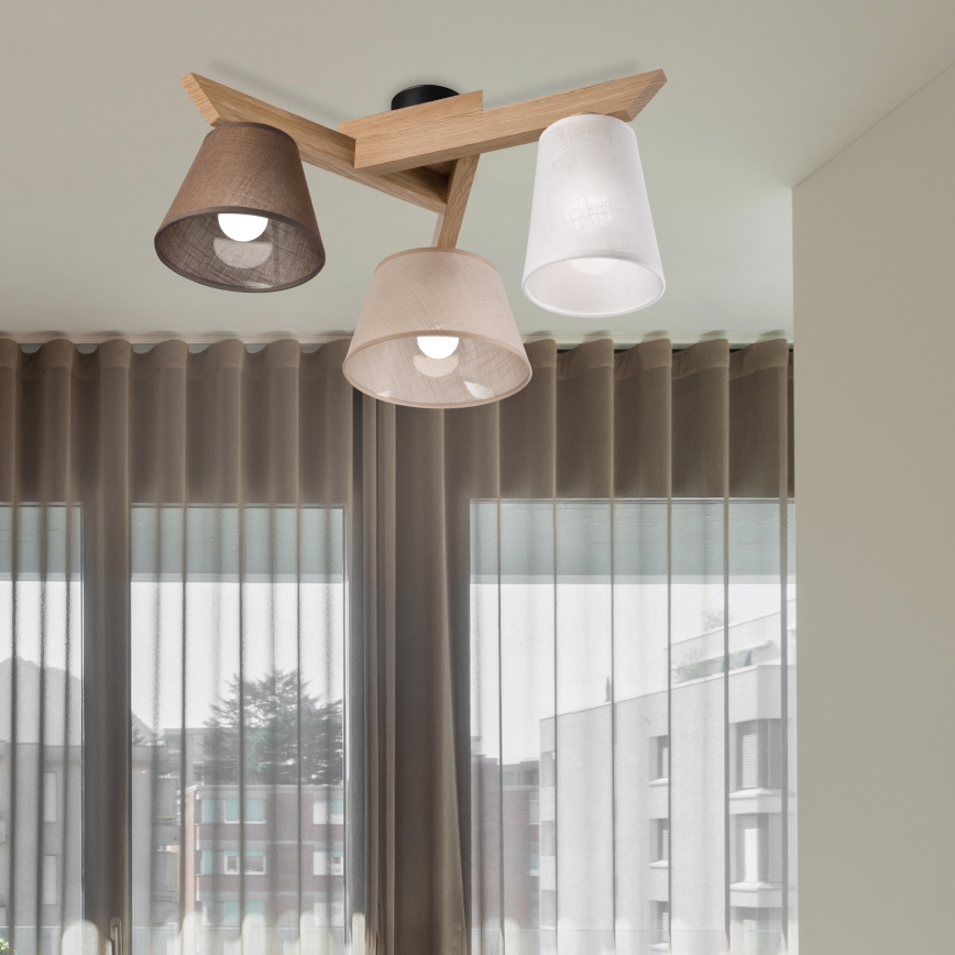 Brilagi - LED  Nadgradni lestenec ANTHONY 3xE14/40W/230V hrast