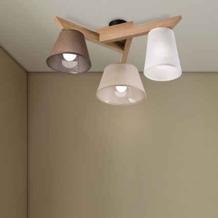 Brilagi - LED  Nadgradni lestenec ANTHONY 3xE14/40W/230V hrast