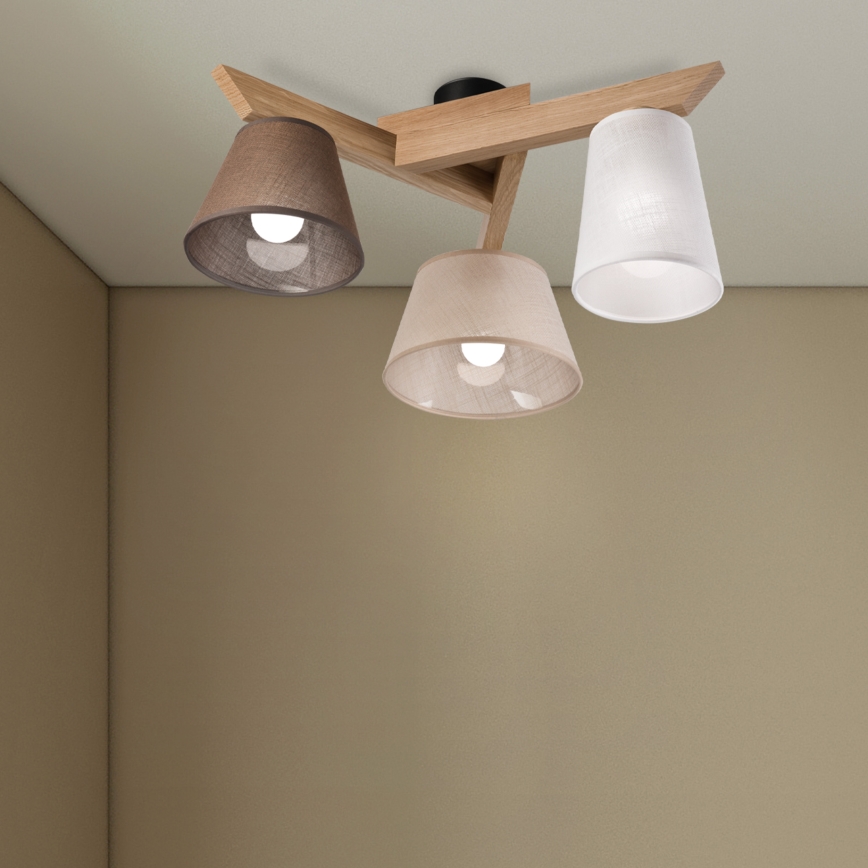 Brilagi - LED  Nadgradni lestenec ANTHONY 3xE14/40W/230V hrast