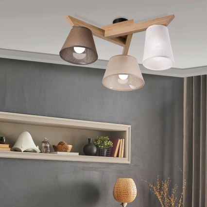 Brilagi - LED  Nadgradni lestenec ANTHONY 3xE14/40W/230V hrast