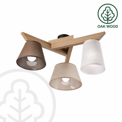 Brilagi - LED  Nadgradni lestenec ANTHONY 3xE14/40W/230V hrast