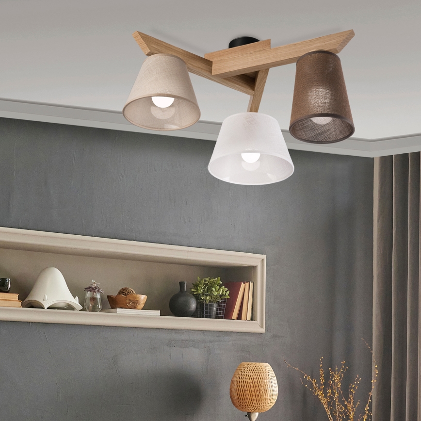 Brilagi - LED  Nadgradni lestenec ANTHONY 3xE14/40W/230V hrast