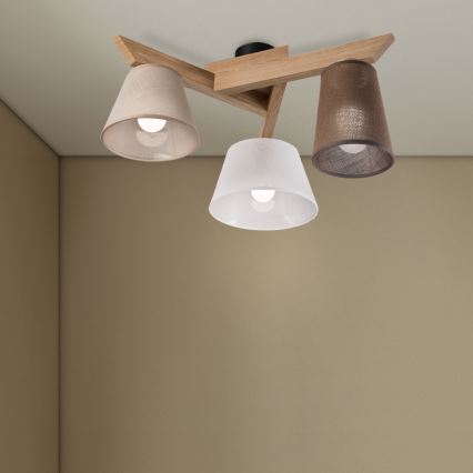 Brilagi - LED  Nadgradni lestenec ANTHONY 3xE14/40W/230V hrast