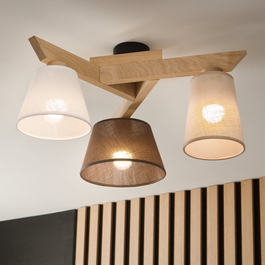 Brilagi - LED  Nadgradni lestenec ANTHONY 3xE14/40W/230V hrast