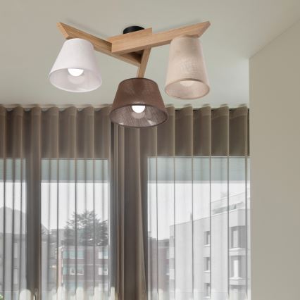 Brilagi - LED  Nadgradni lestenec ANTHONY 3xE14/40W/230V hrast