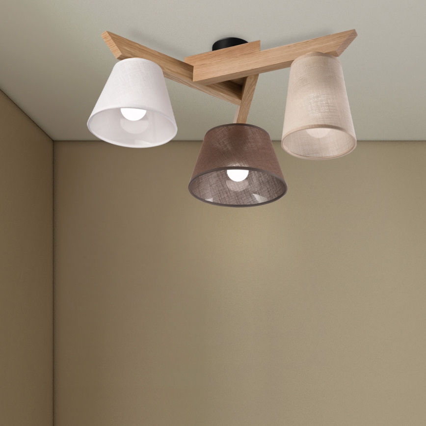 Brilagi - LED  Nadgradni lestenec ANTHONY 3xE14/40W/230V hrast