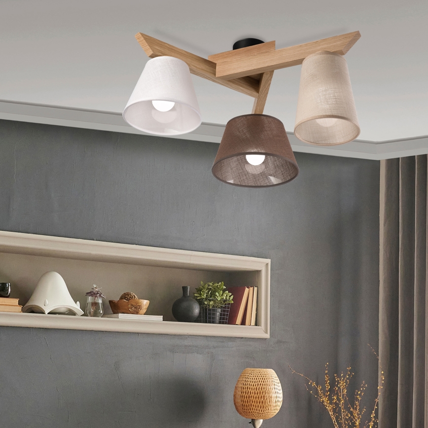 Brilagi - LED  Nadgradni lestenec ANTHONY 3xE14/40W/230V hrast