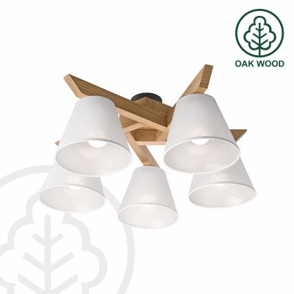 Brilagi - LED  Nadgradni lestenec ANTHONY 5xE14/40W/230V hrast/bela