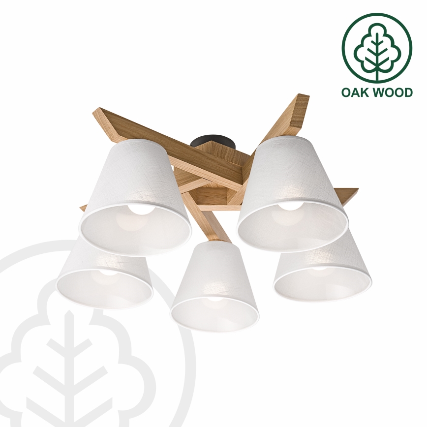 Brilagi - LED  Nadgradni lestenec ANTHONY 5xE14/40W/230V hrast/bela